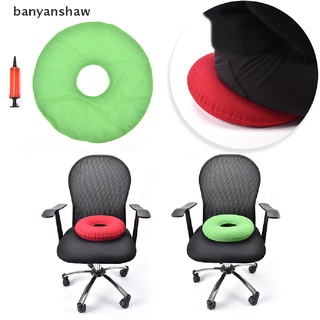 banyanshaw inflable anillo de goma redondo cojín de asiento médico hemorroides almohada donut +bomba co