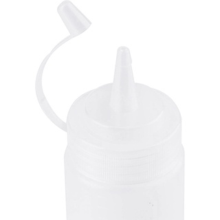 12 Pack 8 Oz Squeeze Squirt Condiment Bottles with Twist on Cap Lids for Sauce, Ketchup, BBQ, Dressing, Paint (6)