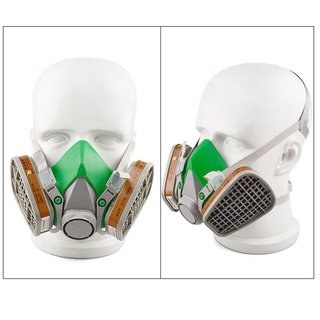 máscara de gas respirador protector anti polvo industrial mine spray máscara duradera (2)