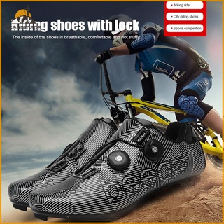 Ocean_new*zapatos de bicicleta de los hombres MTB bicicleta de carretera bloqueo de Cleat transpirable zapatillas de deporte