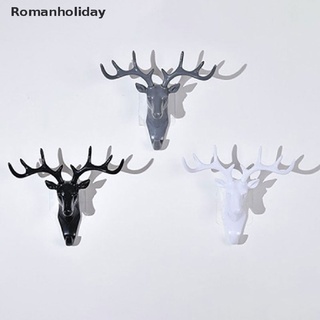 [romanholiday] antlers de ciervo, soporte para colgar en la pared, gancho, decoración, abrigo, sombrero, llave, colgante co