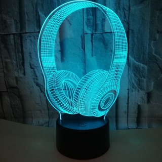 m4-3d auriculares luz led creativa visualización lámpara acrílico 3d luz de noche para el hogar (8)
