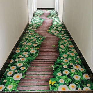 Se puede cortar libremente en la tira de cocina alfombra planta flor pasillo tienda completa 3D alfombrillas de piso casa antideslizante corredor alfombra