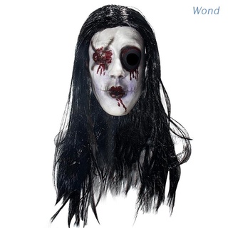 Wond Halloween Horror máscara de látex espeluznante mujer fantasma sangriento cicatriz miedo casco accesorios