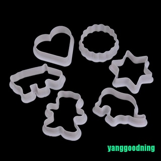 yanggoodning 6 pzs cortadores de galletas de plástico/moldes para fondant/fondant/herramienta de decoración