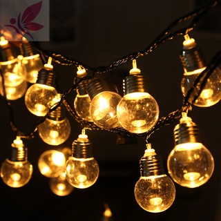 20 bombillas cadena de luces en forma de bola vintage bombilla interior al aire libre lámpara decoración para jardín patio trasero boda fiesta de cumpleaños (1)