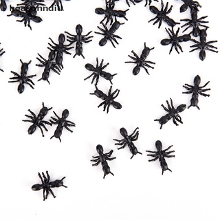 heasonndiu 50 unids/lote de halloween plástico negro hormigas bromas juguetes decoración realista divertido co (8)