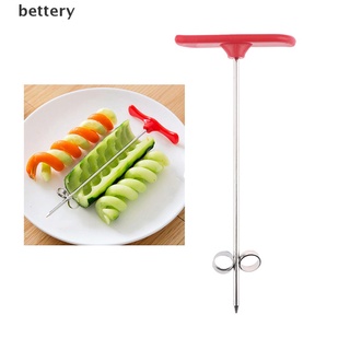 [bet] cuchillo espiral espiral de pepino/cuchillo giratorio para frutas y verduras