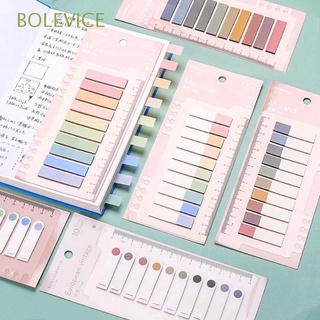 BOLEVICE Colorful Loose Leaf Index Sticky Notes School Stationery Memo Pad Label Sticky Notes Color Pagination Label Removable Office Supplies 200 Sheets/pack Translucent Notepad Stickers Note Bookmarks