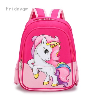 fridayqw 2021 de dibujos animados unicornio mochila niña bolsa de la escuela 3-6 años kindergarten mochila escolar