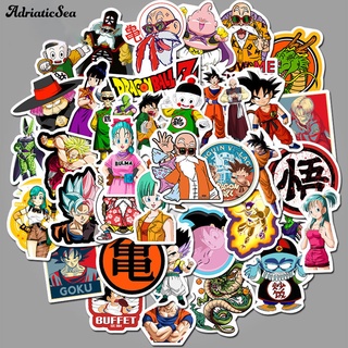 [suministros Escolares] 50 pegatinas de Anime Dragon Ball impresión de equipaje decoración impermeable de dibujos animados Graffiti arte pegatinas para monopatín