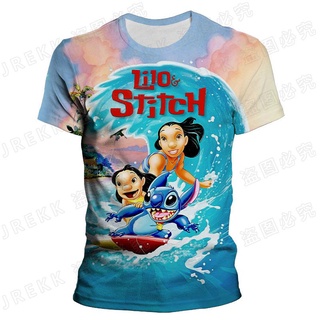 lilo stitch camisetas disney impresión 3d ropa de niño moda verano de dibujos animados anime niño niña niños camiseta niño camisetas