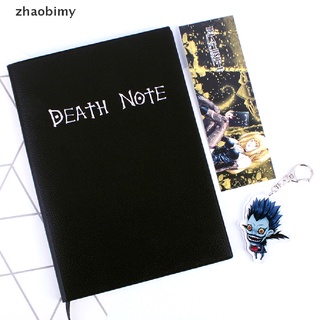 { zhaobimy } Anime Death Note Cuaderno De Cuero Diario Y Collar Pluma Arte Escritura @ # (4)