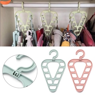 Creativo triángulo de 9 agujeros percha de ropa/Multi-función de plástico estantes de secado/armario armario ahorro de espacio organizador estantes de almacenamiento