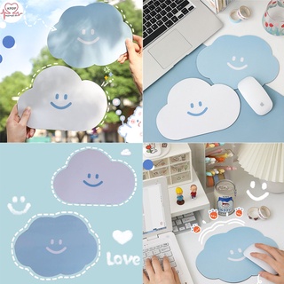1pc Cloud Smile Pattern Impermeable Estera Encantadora Alfombrilla De Ratón Para Ordenador (8)