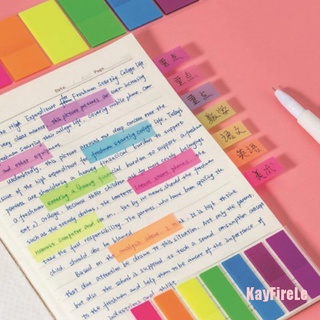 Kayfirele 100 hojas de papel fluorescente autoadhesivo bloc de notas notas adhesivas (7)