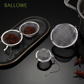 ballowe 1 bola de té con cadenas de condimento bola de té infusor fácil limpieza 304 acero inoxidable plateado seguro multifuncional para estofado de carne té colador filtros
