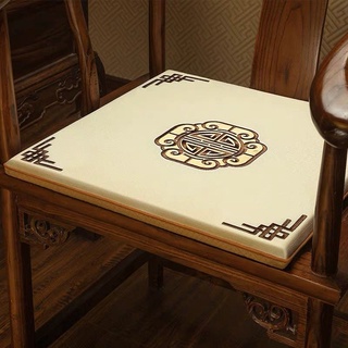 Estilo silla de palisandro sofá cojín de madera maciza sillón palacio silla de comedor oficial gorra hogar antideslizante sillón respaldo redondo cojín de asiento silla de té cojín (6)