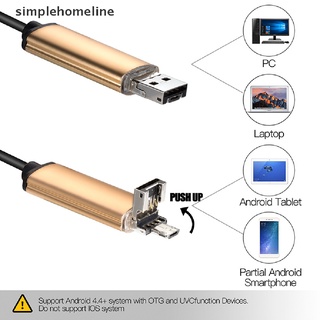 [simplehomeline] Cámara de inspección endoscopio IP67 HD mm 2 en 1 6LED Micro USB Android
