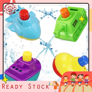 [sabaya] 4 piezas mini colorido modelo de barco squirt flotante baño interactivo niño niños juguete