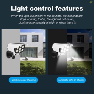 luces solares led ip65 impermeables falsas cámara de vigilancia de seguridad cuerpo humano inducción domo cámara (7)