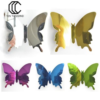 Nuevo 12 Pzs/Juego De Calcomanías De PVC Para Arte De Pared/Espejo 3D Mariposas Extraíbles