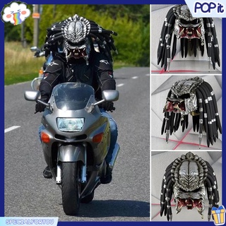 predator casco de motocicleta de látex cara completa headwear halloween cosplay disfraz prop