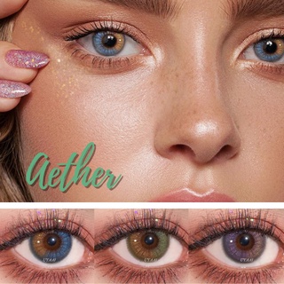 UYAAI 2 unids/par serie Aether lente de contacto de color anual cosmética ojo colorido lente de contacto serie 0 grados Aether