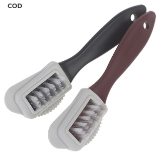 [cod] kit de cepillo de limpieza de 2 lados para cuero de gamuza nubuck zapatos limpiador de botas mancha polvo caliente