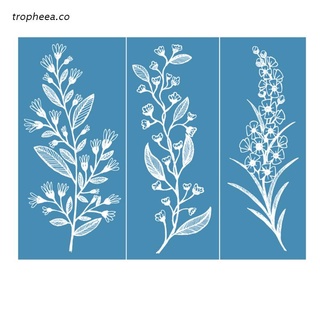 tro Leaf Flower Self-Adhesive Silk Screen Printing Stencil Painting T-Shirt Textile