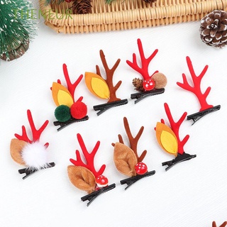 THENEUR 2Pcs Masquerade Christmas Barrettes Beautiful Hair Accessories Hair Clips Deer Ear Kids Adult Party Cosplay Lovely Antlers Hairpins (1)