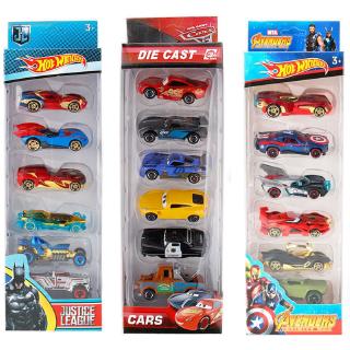 6 Pack Hot Wheels Car Toys Avengers Die Cast Vehicle Toy Model Car Gifts for Kids (1)