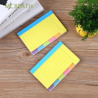 MCBEATH 60 sheets/pack Index Memo Pad School Bookmarks Sticky Notes Planner Stickers Notepad Office Supplies 6 Color Highlighter Strips Kids Stationery Flags Index Tabs