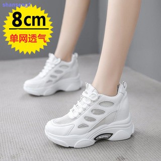 Tenis blancos De suela gruesa transpirables para mujer/zapatos De Primavera 2021