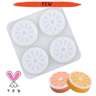 Yew Creative Candle molde de silicona 4 cavidades jabón moldes para hacer bricolaje arte naranja hecho a mano moldes de resina (1)
