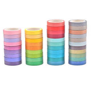 40 x arco iris washi cinta adhesiva decorativa cinta de papel pegatina para manualidades (8)