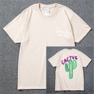 Travis Scott Cactus Jack De Lujo De Los Hombres De La Camiseta De Hip Hop Mujeres Impresión Pareja Amantes Harajuku Camisetas ASTROWORLD