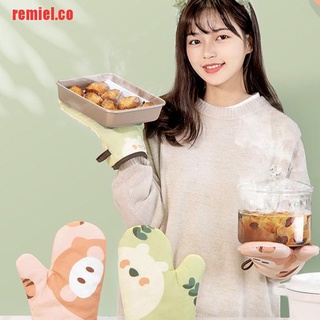 【remiel】1PCS Cute Microwave Glove Houshold Non-slip Cotton BBQ Oven Mi