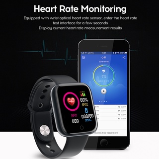 Reloj inteligente Y68 pantalla 1.3 pulgadas con monitoreo De salud/corazón/recordatorio inteligente