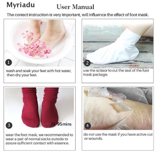 [myriadu] 1 par de mascarillas exfoliantes para pies suaves para bebés, eliminar la piel dura muerta del callo. (1)