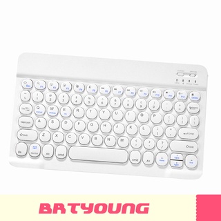 [brtyoung] Mouse/teclado inalámbrico Bluetooth de 10 pulgadas Para Iphone Air 4 3 blanco
