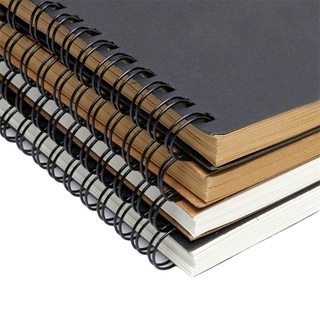 NE Reeves Retro espiral encuadernado bobina cuaderno en blanco cuaderno Kraft boceto papel (9)
