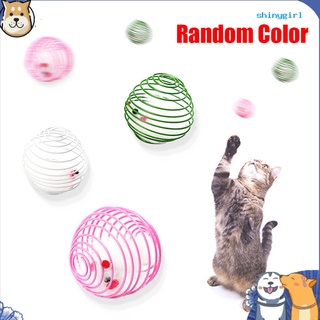 Sg--Divertido ratón Artificial de felpa de rata bola jaula mascota gatos Teaser juguete interactivo