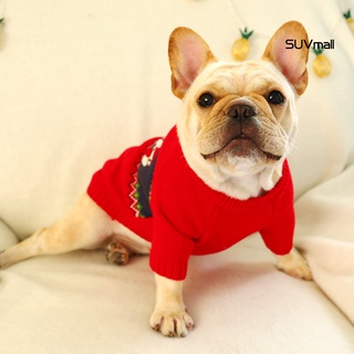suv- cachorro navidad santa claus impreso suéter gato traje traje mascota perro ropa