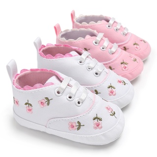 Zapatos De Cuna Floral Para Recién Nacidos , Suela Suave , Antideslizantes , Lona # A