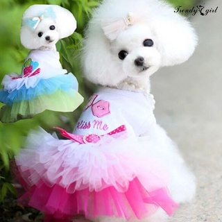 [tdgl dogware] vestido de mascota transpirable love-hearts patrón de algodón verano mascota perro princesa falda para caminar