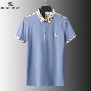 BURBERRY men polo-shirts Camisa Polo Casual De algodón clásica a cuadros De verano Burberry