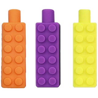 3 piezas de silicona para lápices, juguetes sensoriales para autismo, ansiedad, mordedor
