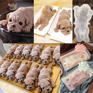 1 pza molde de silicona en forma de perro 3D/molde de silicona para pastel/Chocolate/gelatina/molde para hornear BjFranchise