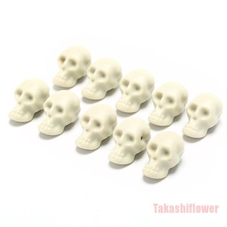 Takashiflower 10pcs mini cráneo humano cabeza decoración esqueleto café bares adorno hogar enseñar juguete
